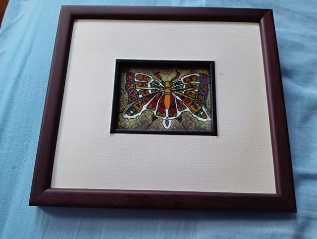 Cuadro esmalte hecho a mano 20x18