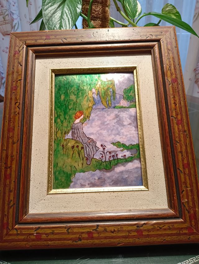 Cuadro esmalte hecho a mano31x26