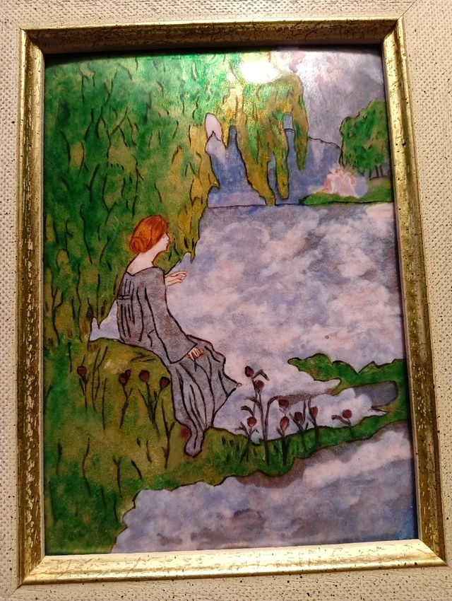 Cuadro esmalte hecho a mano31x26