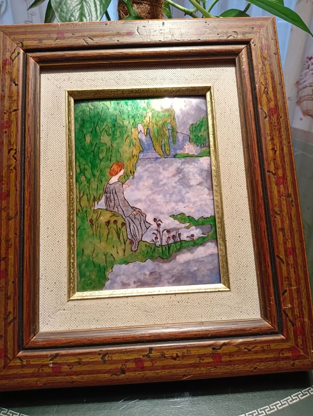 Cuadro esmalte hecho a mano31x26