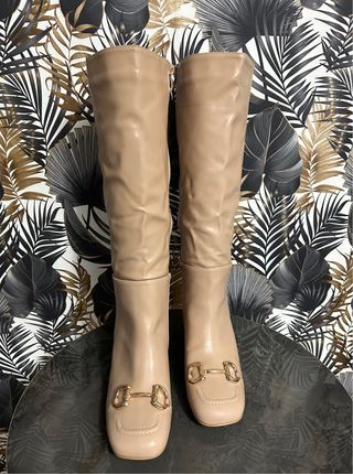 Stivali alti beige 38