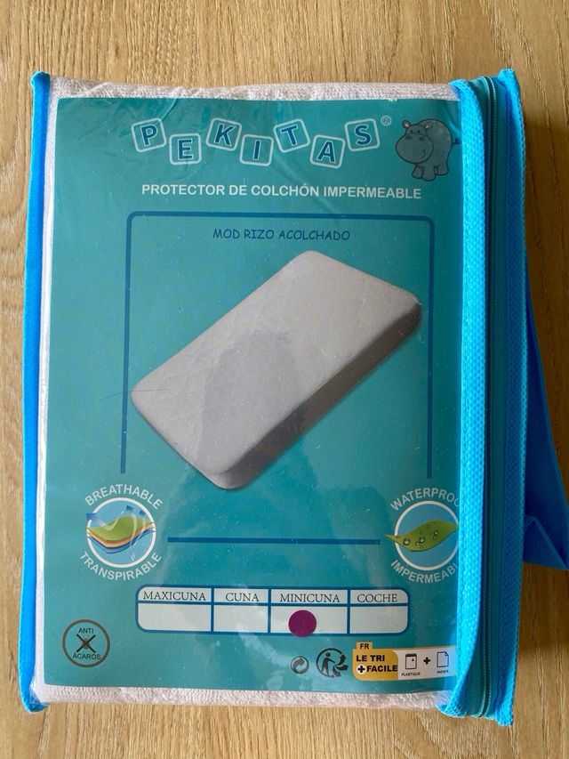 Protector de colchón minicuna