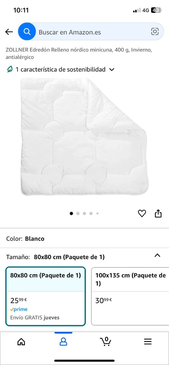 Edredón nórdico minicuna + relleno