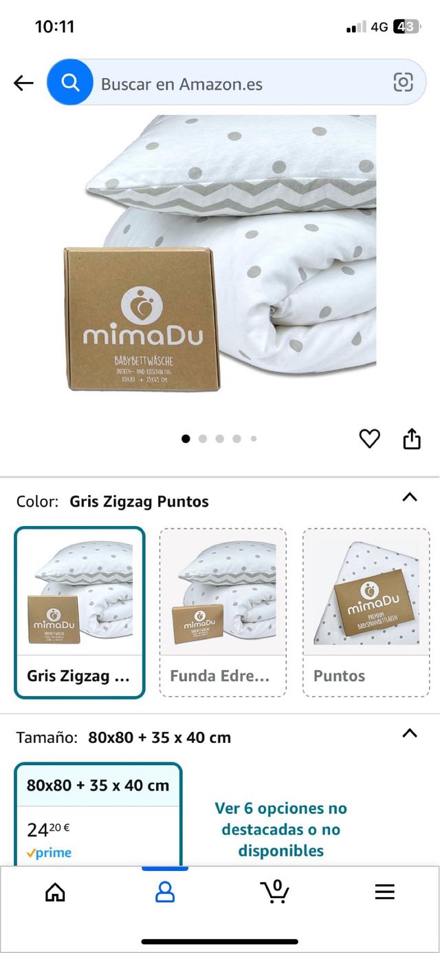 Edredón nórdico minicuna + relleno