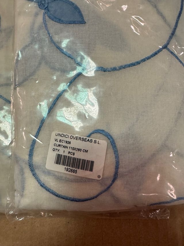 Cortinas visillo 110x280 UNDICI Nuevas
