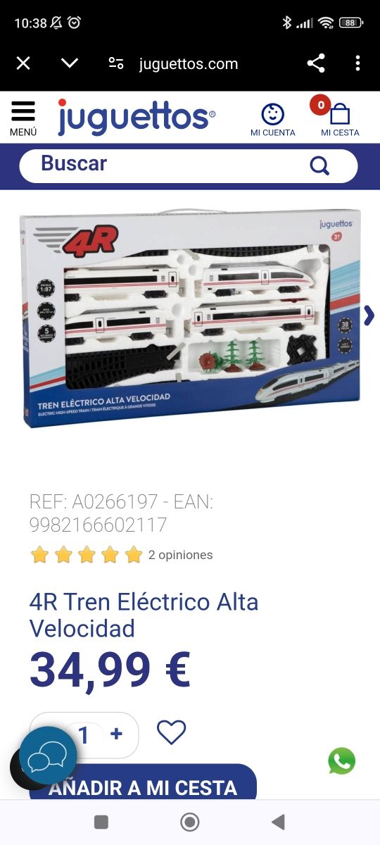 Tren electrico de alta velocidad 4R