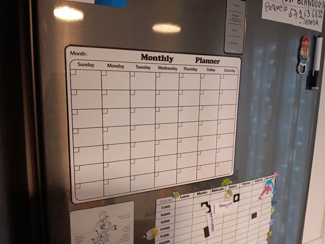 Calendario Imán Planificador Nevera 28x20