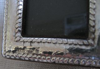 Cornice Cornicetta rettangolare silver vintage