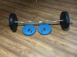 Barra musculacion  Discos disponibles 