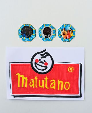 POWER RANGERS TAZOS MATUTANO EXAGONALES AZUL