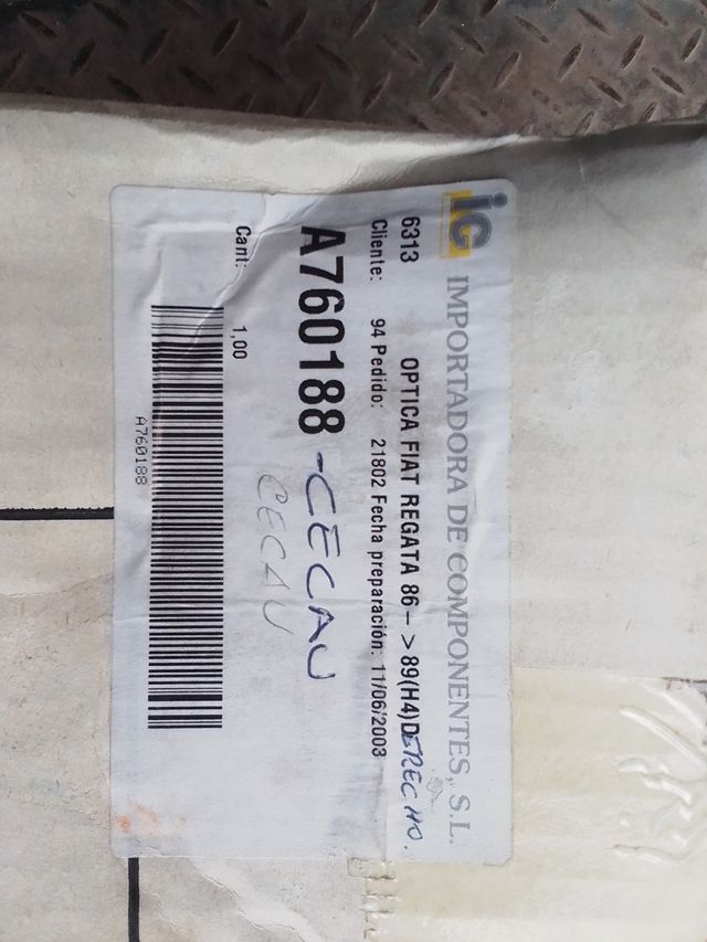 Faro dcho Fiat Regata 86-94(H4)