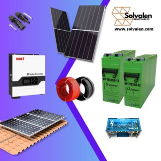 Kit Solar Instalacion Aislada 3000W 24V 6000Whdia