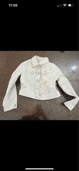 Giacca jeans OVS bianca bambina