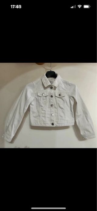 Giacca jeans OVS bianca bambina