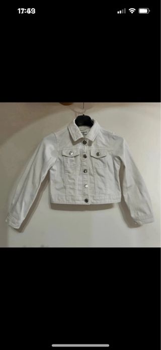 Giacca jeans OVS bianca bambina