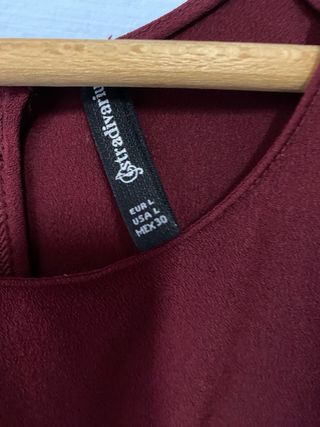 Blusa granate sin mangas