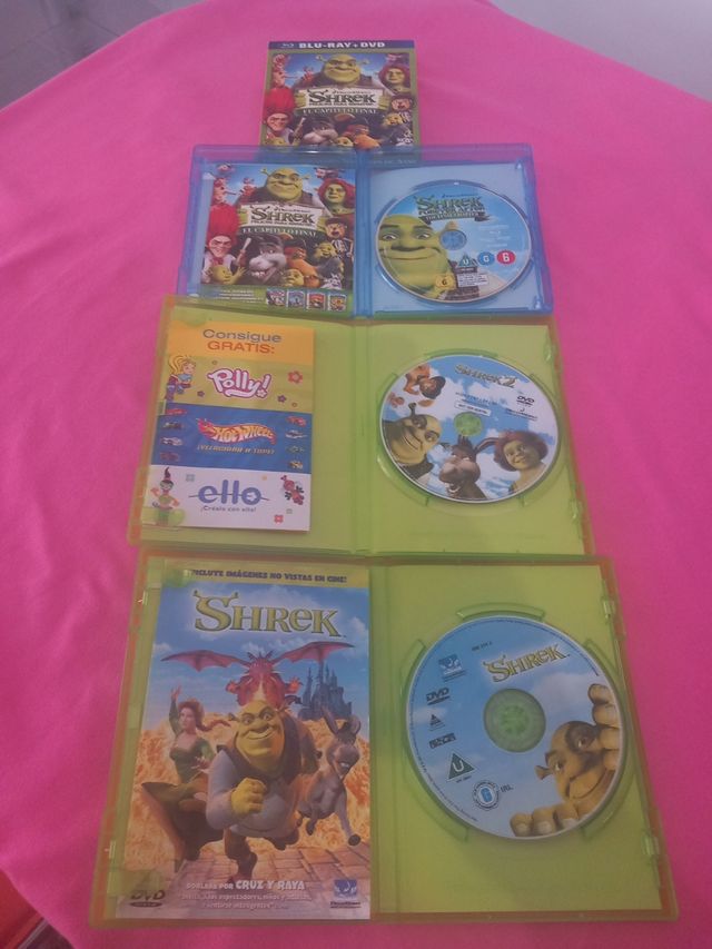 TODO !!PACK 2 DVD-1 BLURAY "SHREK 1-2-3"