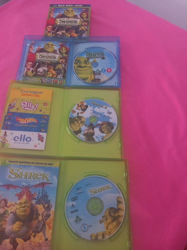 TODO !!PACK 2 DVD-1 BLURAY "SHREK 1-2-3"