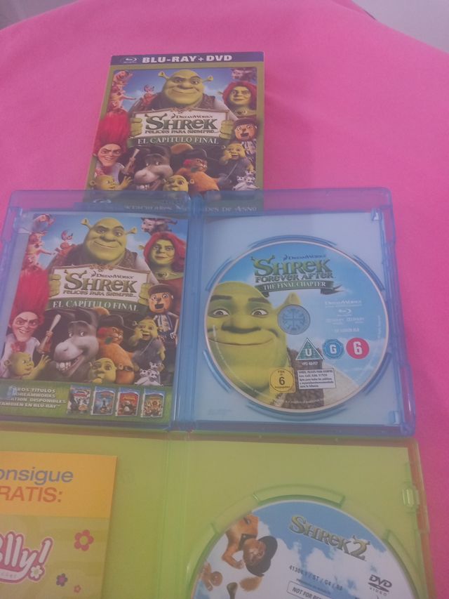 TODO !!PACK 2 DVD-1 BLURAY "SHREK 1-2-3"