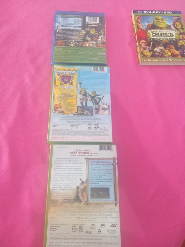 TODO !!PACK 2 DVD-1 BLURAY "SHREK 1-2-3"