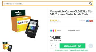 precio65,5€ tinta 2 PG-545XL y 2 CL546XL sin abrir