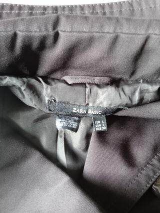 Gabardina zara marrón oscuro 