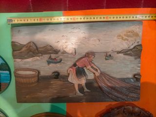 Artesanías pared motivos vascos.