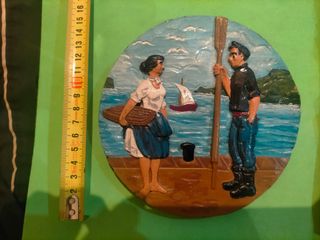 Artesanías pared motivos vascos.