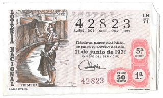 DÉCIMOS DE LOTERÍA ANTIGUOS