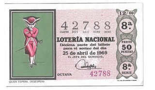 DÉCIMOS DE LOTERÍA ANTIGUOS