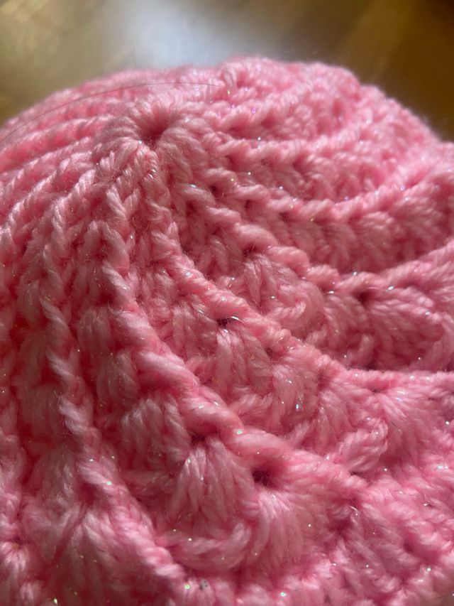 boina hecha a mano Rosa