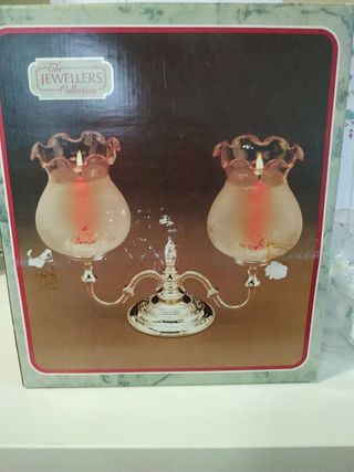 Candelabro bañado en plata