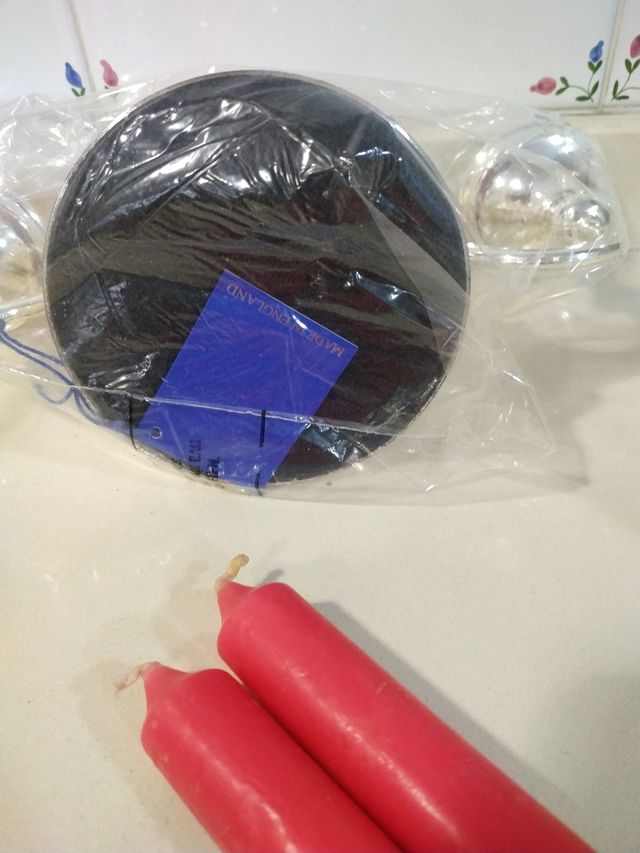 Candelabro bañado en plata 