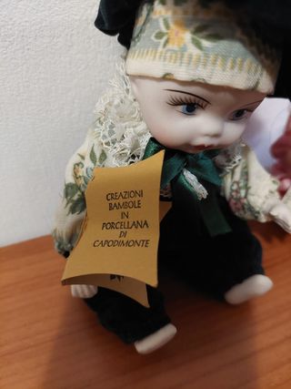 3 bamboline ceramica Capodimonte