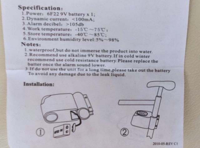 Alarma con código para bici. NUEVA