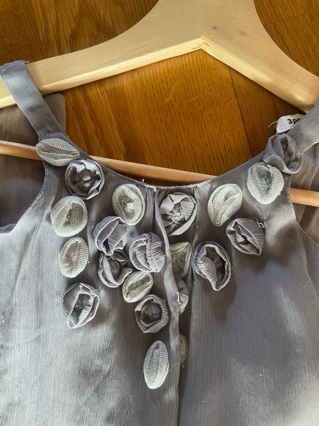 Vestido 3 -4 años gris marca 3 pommes