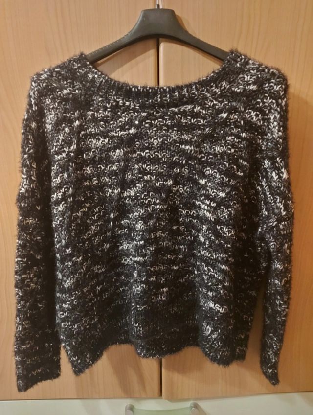 Maglione con micro paillettes