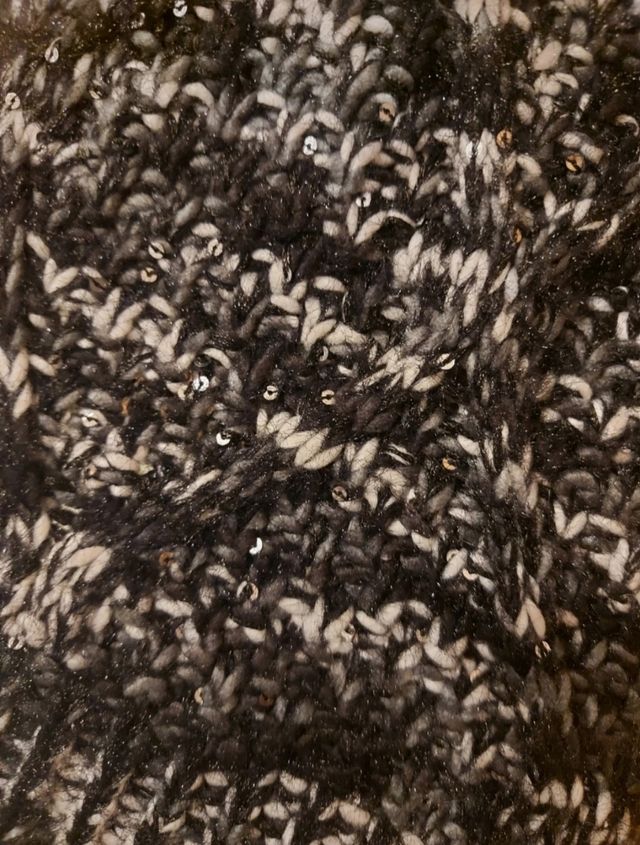 Maglione con micro paillettes