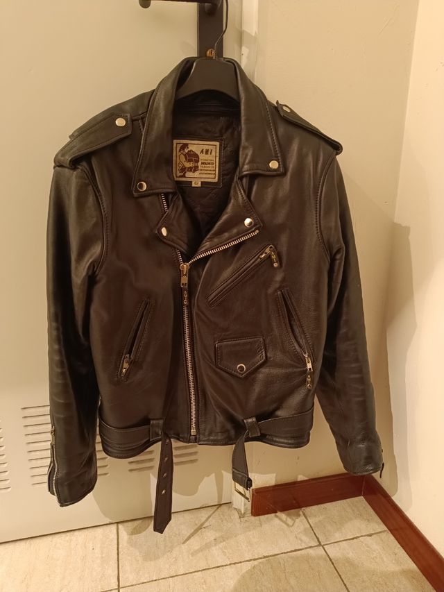 Cazadora de cuero bovino auténtico