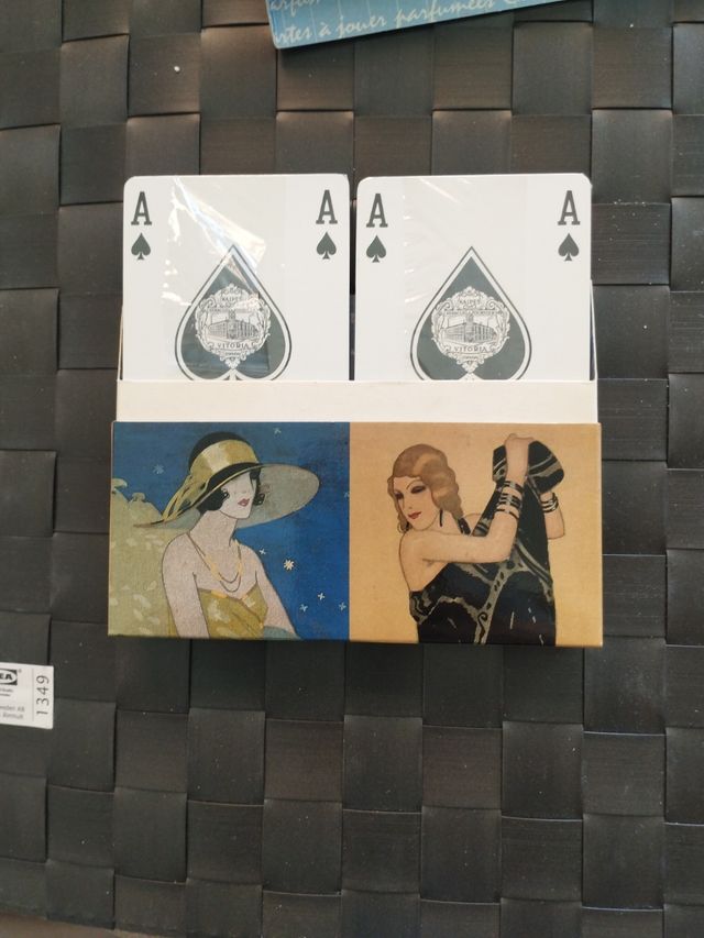 Baraja doble Lady Card. Bridge-Romme-Can