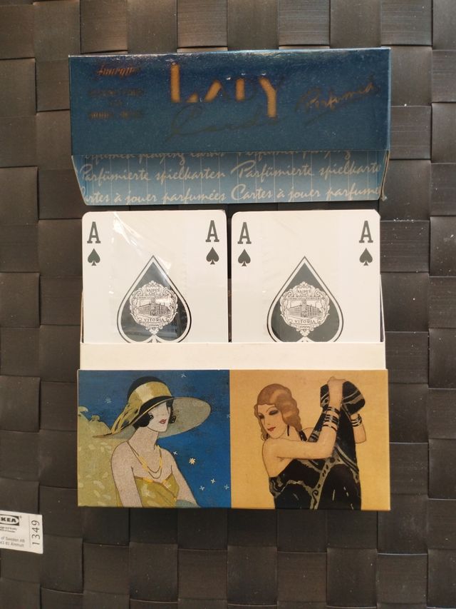 Baraja doble Lady Card. Bridge-Romme-Can