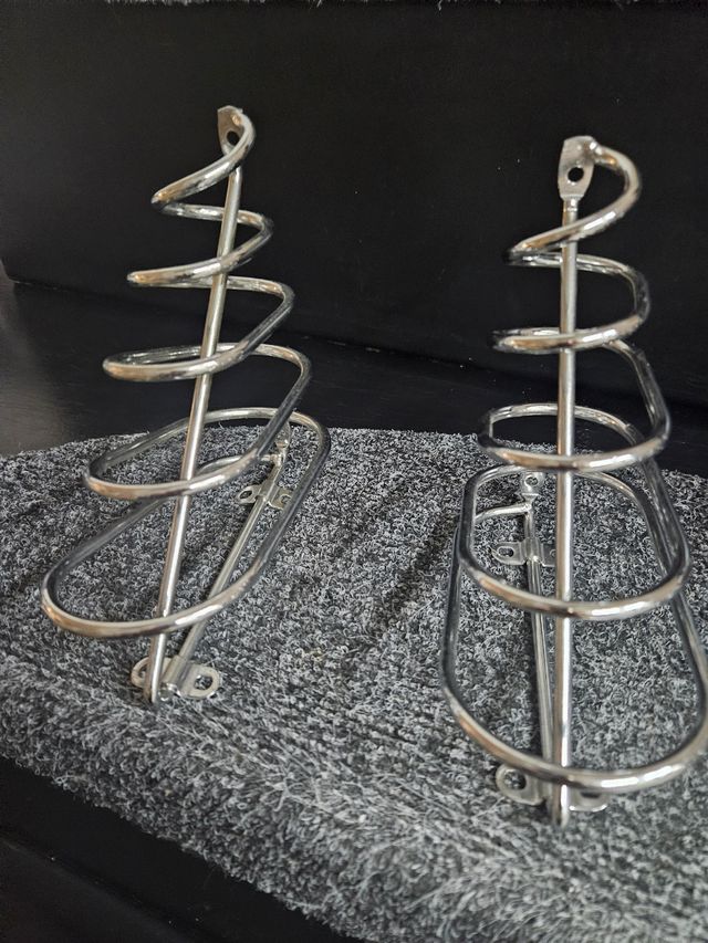 2 coppie Porta mensole acciaio