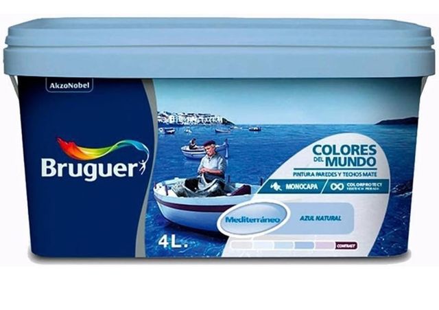 3x Pintura bruguer azul matiz de lila 3u