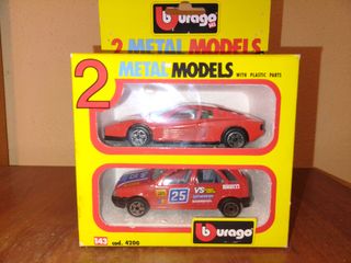 Burago pack 1/43 Fiat Tipo Ferrari Testarossa