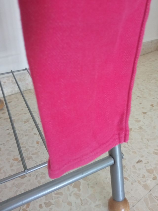 Pantalones elástico niña largos rosa t10