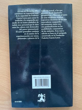 Libro: “La casa de Bernarda Alba”