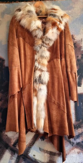 Cappotto lungo in vera pelle