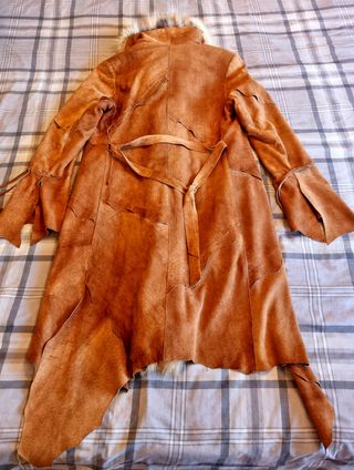 Cappotto lungo in vera pelle