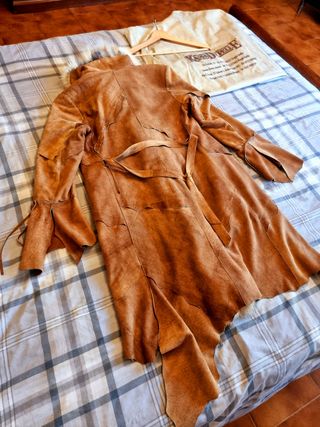 Cappotto lungo in vera pelle