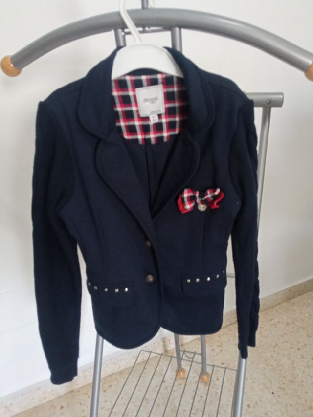 Chaqueta tipo americana niña t7 azul